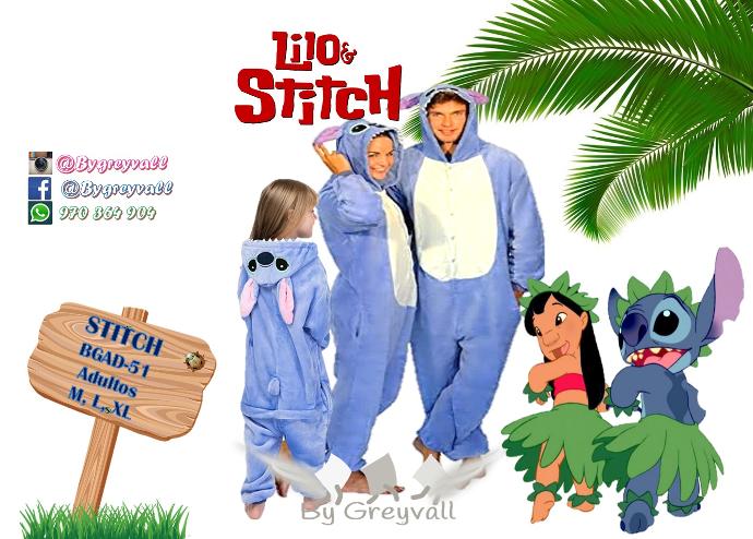 Pijama Kigurumi De Stitch. Todos Los Talles!