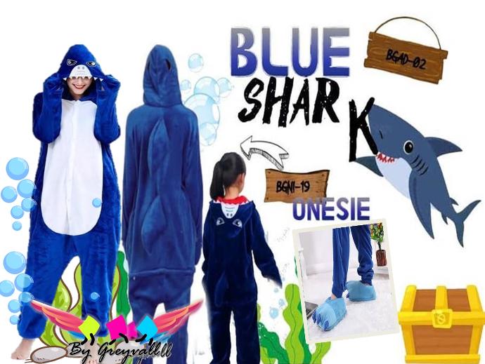 Pijama Kigurumi Tiburón azul - Blue shark